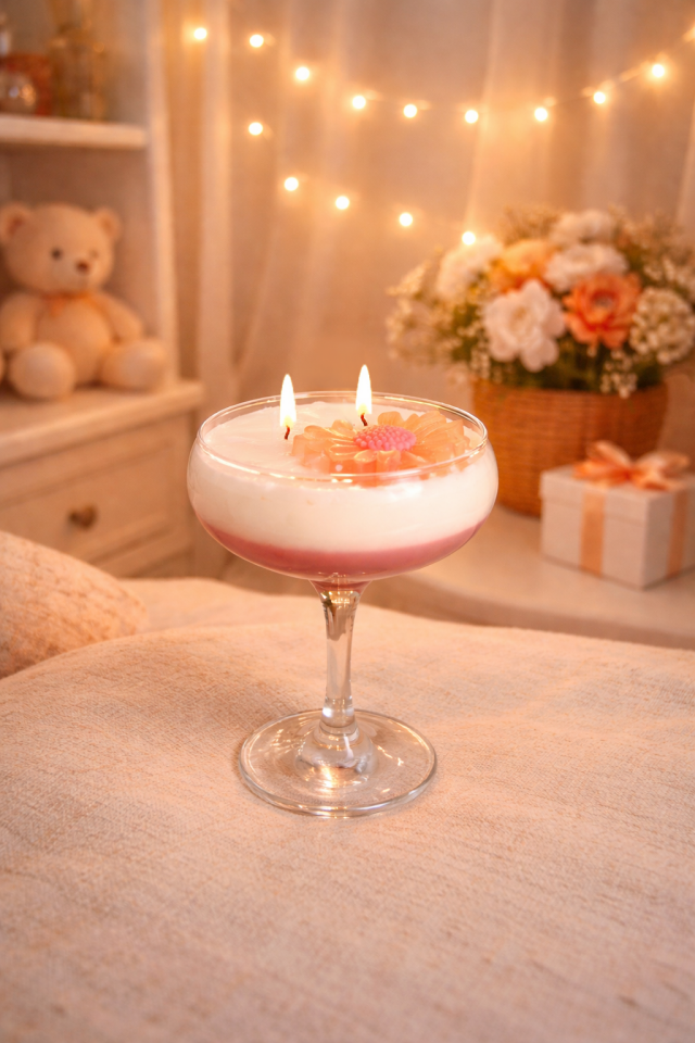 Sevgililer Günü Tasarımlı Kokulu Mum