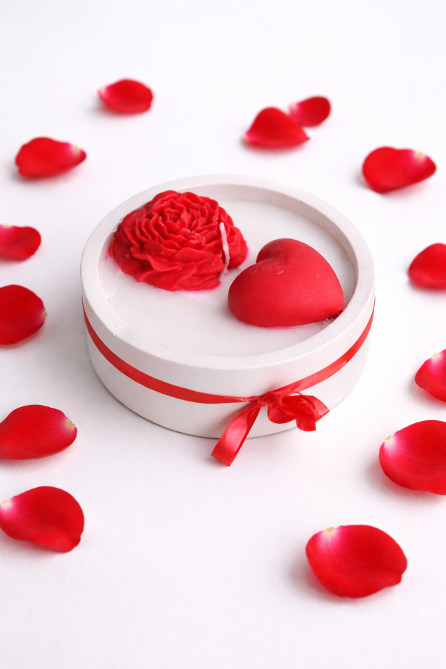 Sevgililer Günü Tasarımlı Kokulu Mum