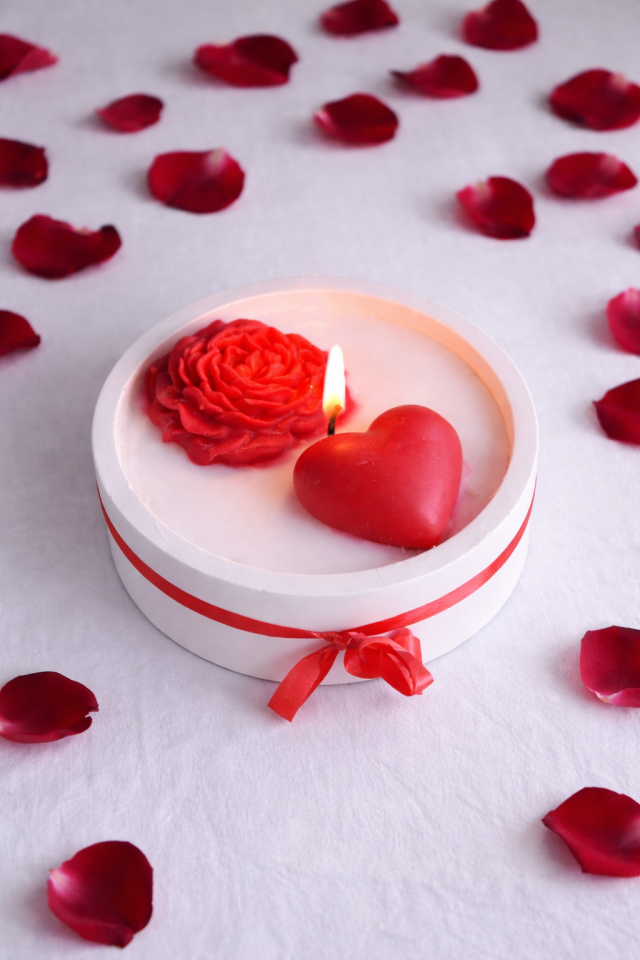 Sevgililer Günü Tasarımlı Kokulu Mum