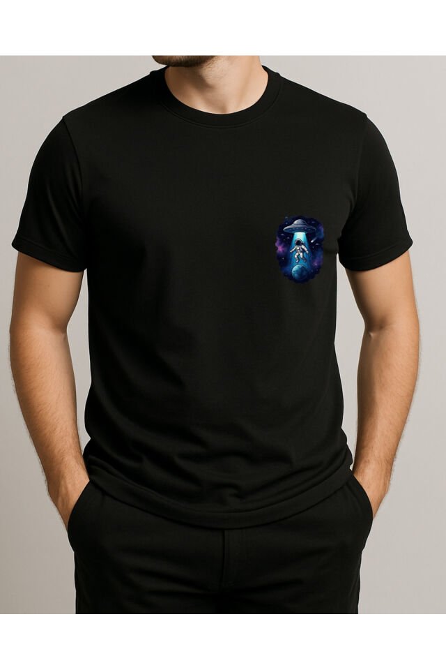 Tişört Unisex (Astronot) Erkek Si̇yah - 2XL