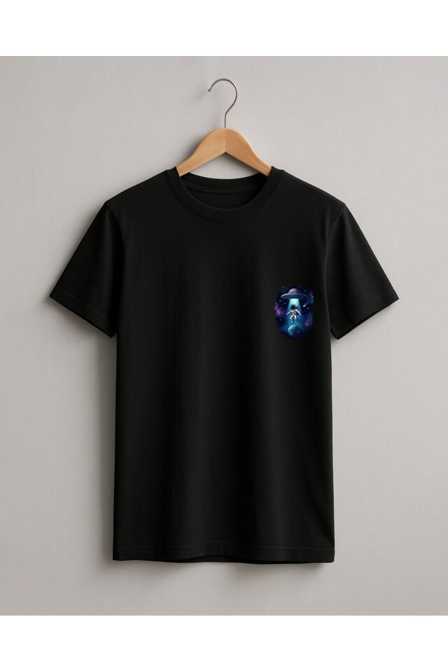 Tişört Unisex (Astronot) Erkek Si̇yah - M