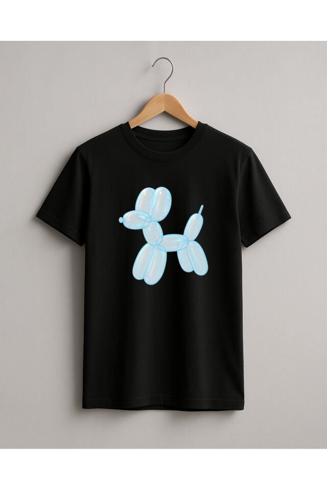 Tişört Unisex (Köpek Balon) Kadin Si̇yah - XL