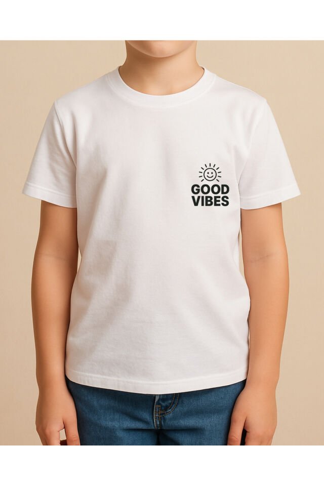 Tişört Unisex Çocuk (Good Vibes)