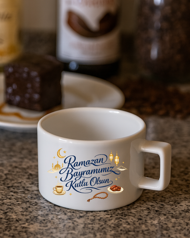 Ramazan Bayramına Özel Tasarımlı Kahve Kupası