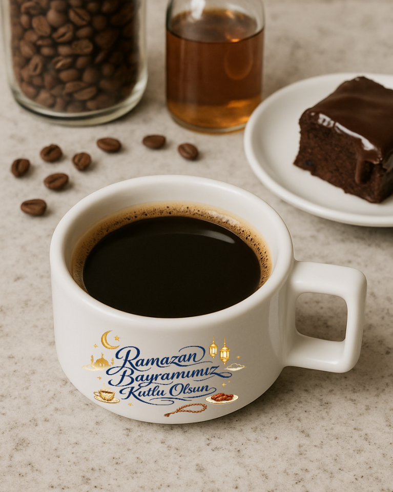 Ramazan Bayramına Özel Tasarımlı Kahve Kupası
