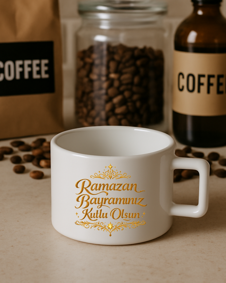 Ramazan Bayramına Özel Tasarımlı Kahve Kupası 7. Tasarım