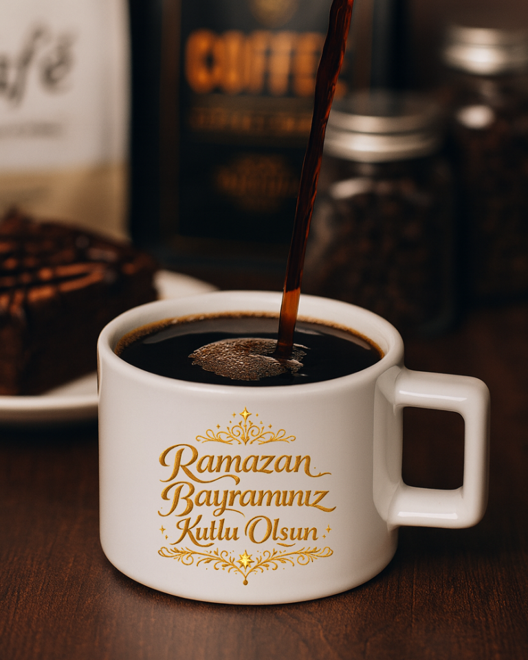 Ramazan Bayramına Özel Tasarımlı Kahve Kupası 7. Tasarım