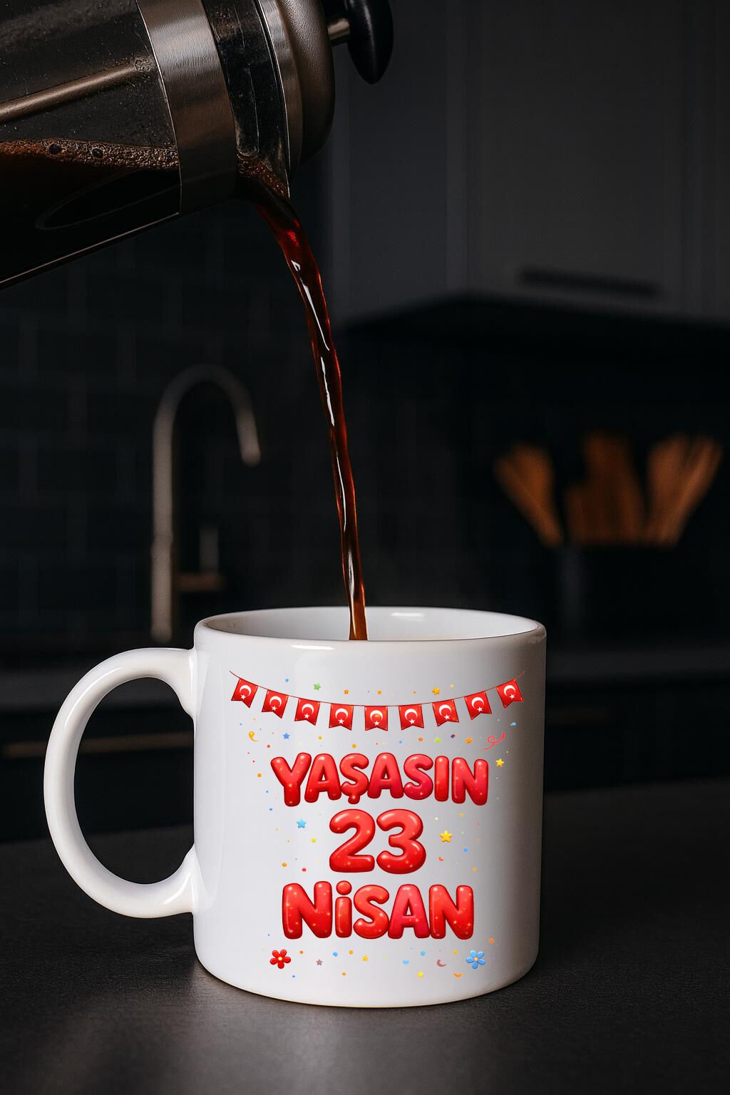 23 Nisan Baskılı Beyaz Kupa 5. Tasarım