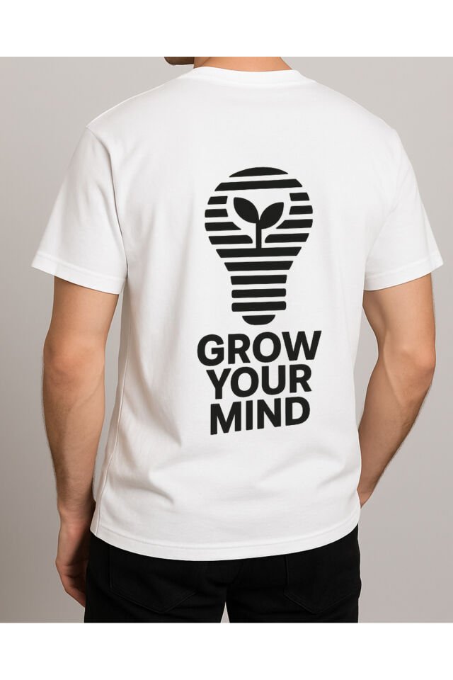 Tişört Unisex (Grow) Erkek Beyaz - L