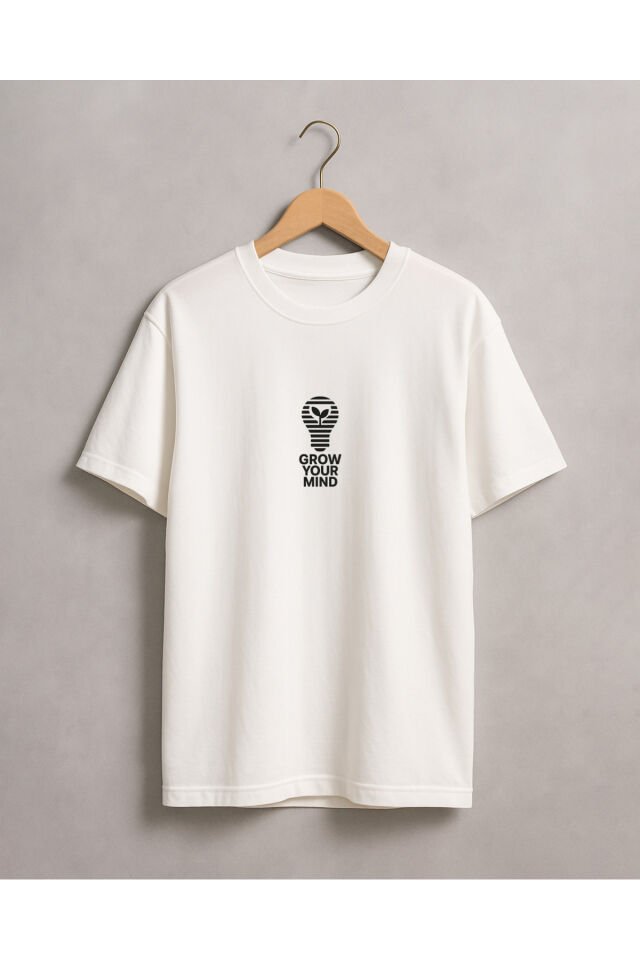 Tişört Unisex (Grow) Erkek Beyaz - M