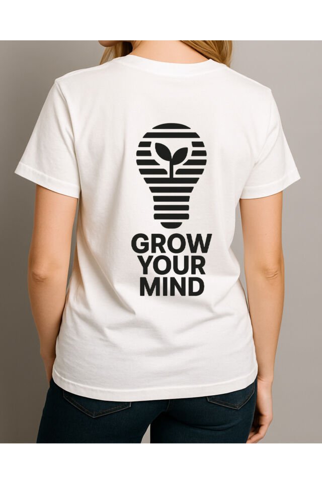 Tişört Unisex (Grow) Kadin Beyaz - XL