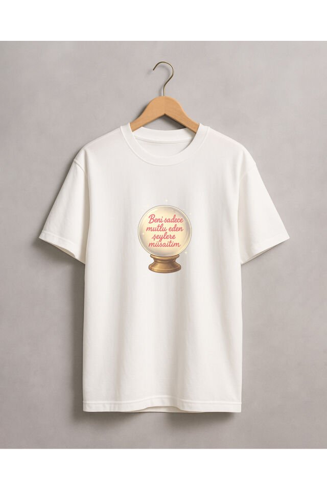Tişört Unisex (Küre) Kadin Beyaz - S