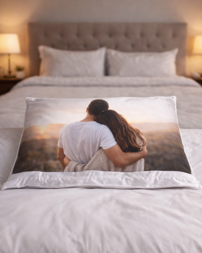 Kişiye Özel Baskılı Saten Yastık Kılıfı