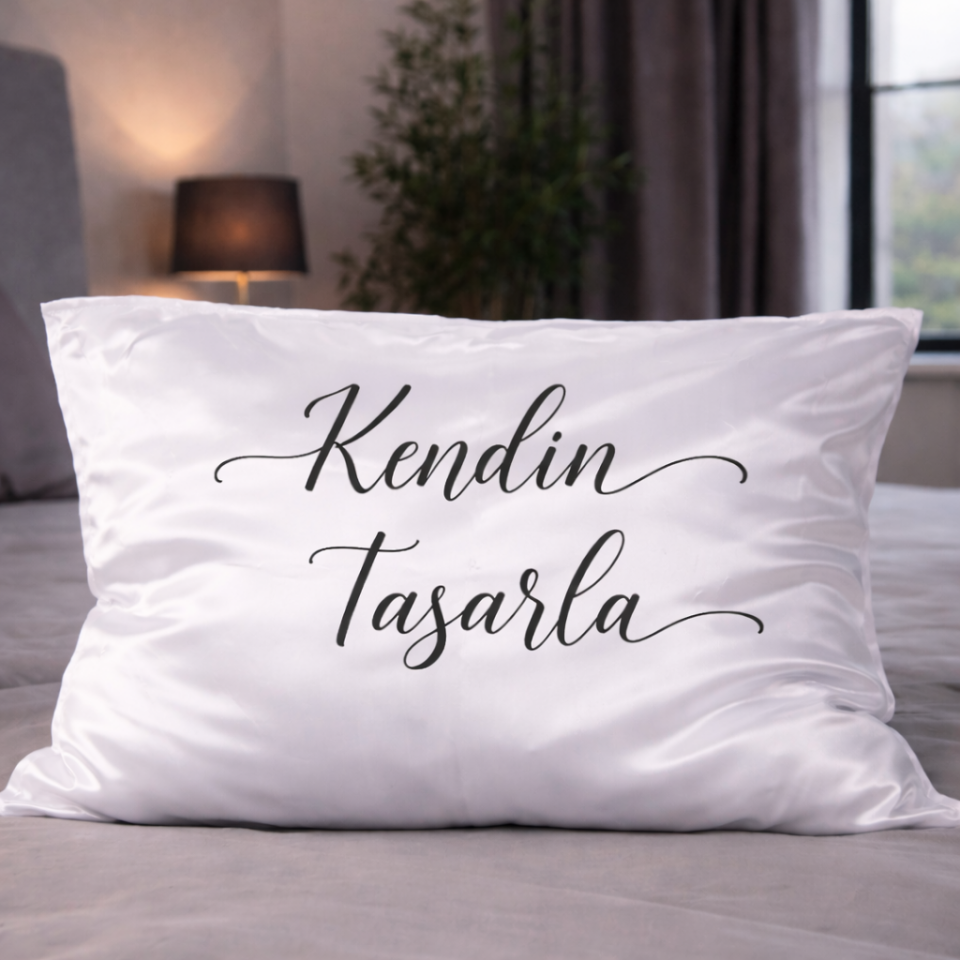 Kişiye Özel Baskılı Saten Yastık Kılıfı