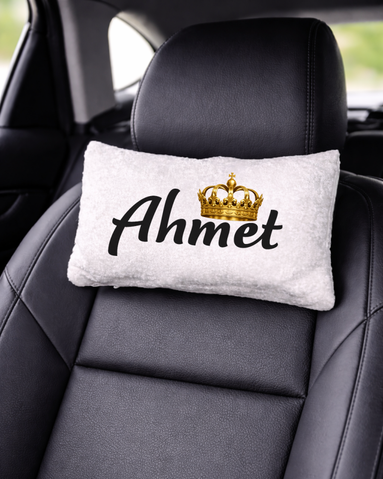 Kişiye Özel Baskılı Kadife Araç İçi Yastık