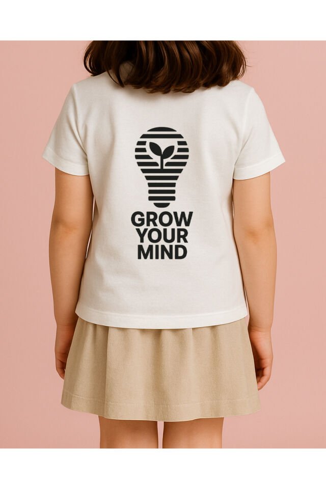 Tişört Unisex Çocuk (Grow) Kiz Beyaz - 4-5 Yaş
