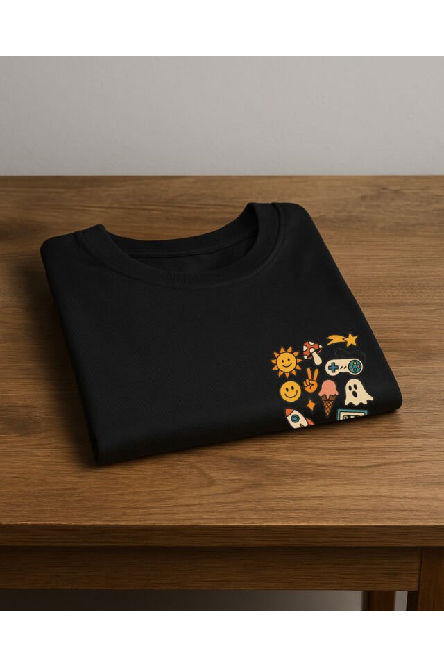 Tişört Unisex (Hayalet) Erkek Si̇yah - XL
