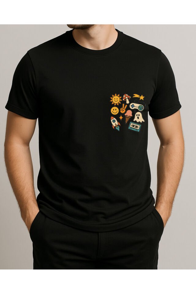 Tişört Unisex (Hayalet) Erkek Si̇yah - L