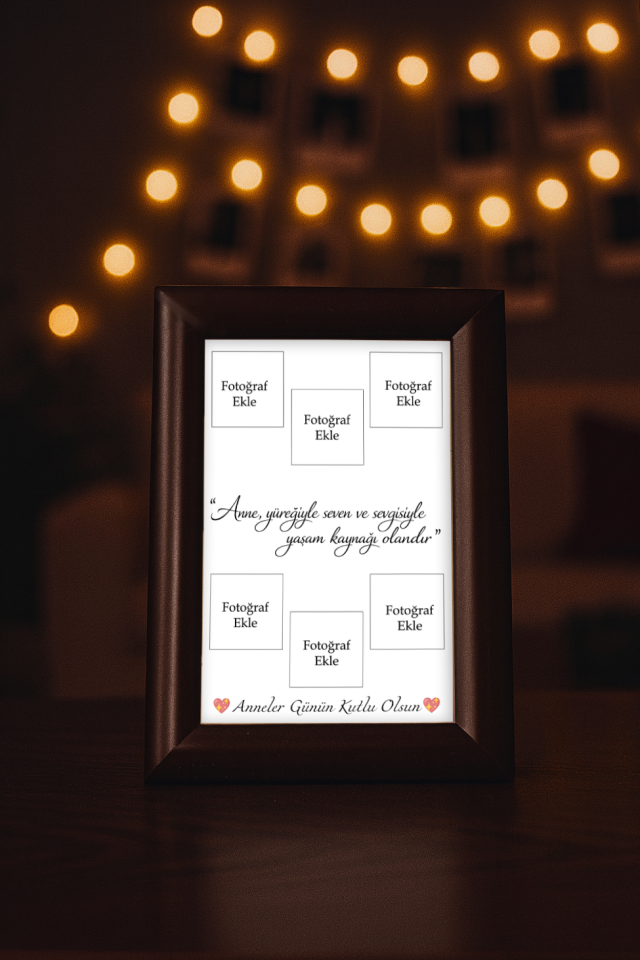 Anneler Gününe Özel Çerçeve Ve Fotoğraf Baskısı (10X15) Kahverengi