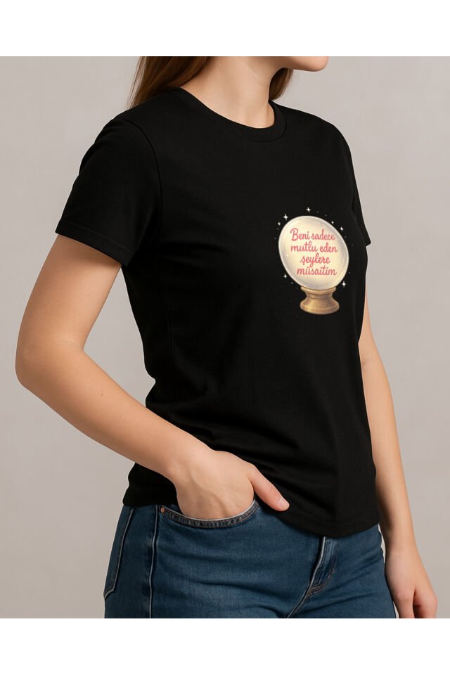 Tişört Unisex (Küre) Kadin Si̇yah - L