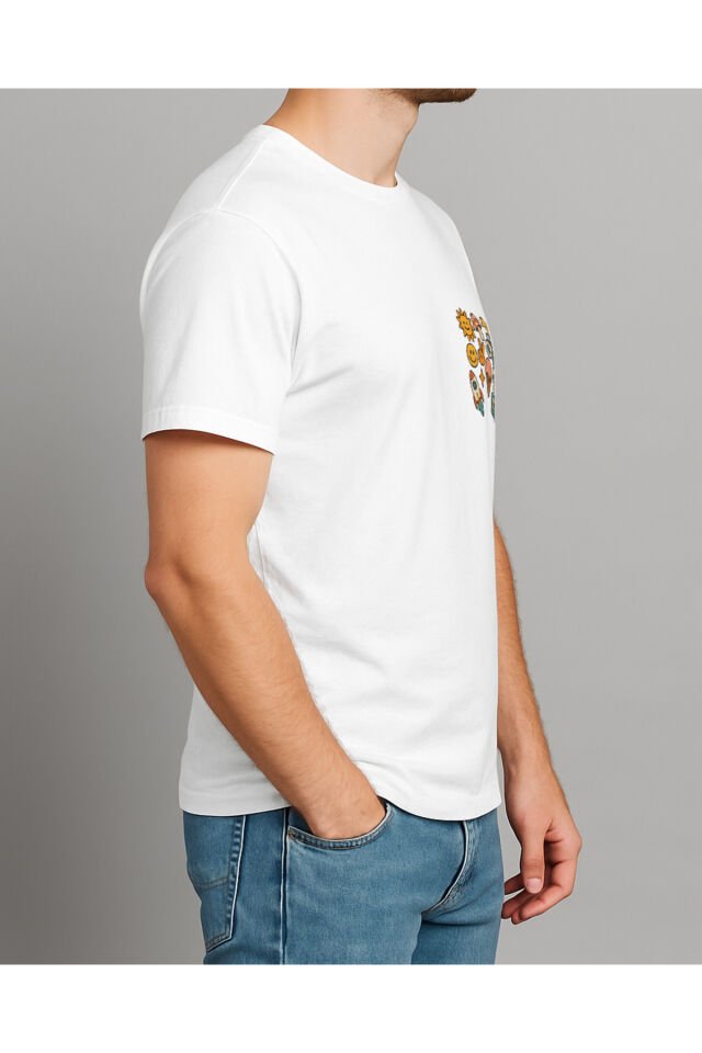 Tişört Unisex (Hayalet) Erkek Beyaz - S
