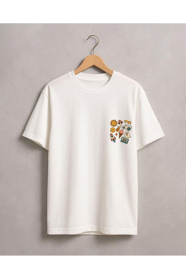 Tişört Unisex (Hayalet) Erkek Beyaz - 2XL
