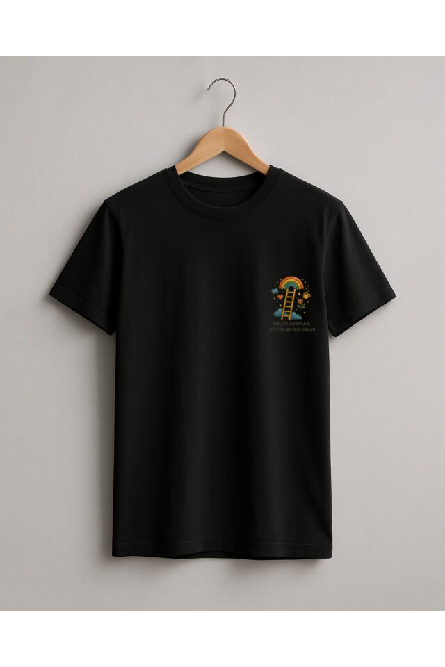 Tişört Unisex (Merdiven) Erkek Si̇yah - M