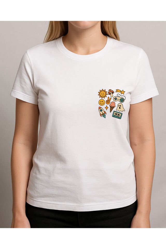 Tişört Unisex (Hayalet) Kadin Beyaz - XL