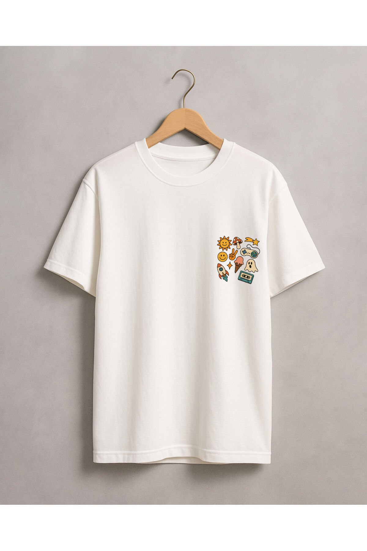 Tişört Unisex (Hayalet) Kadin Beyaz - XL