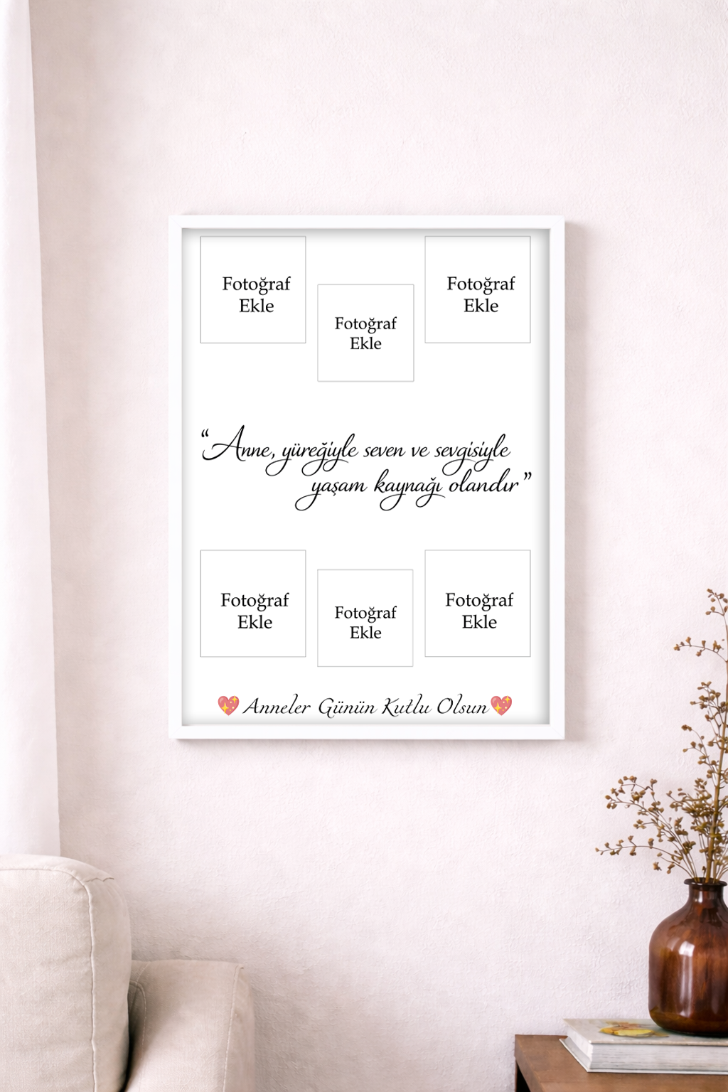 Anneler Gününe Özel Çerçeve Ve Fotoğraf Baskısı (30X40)