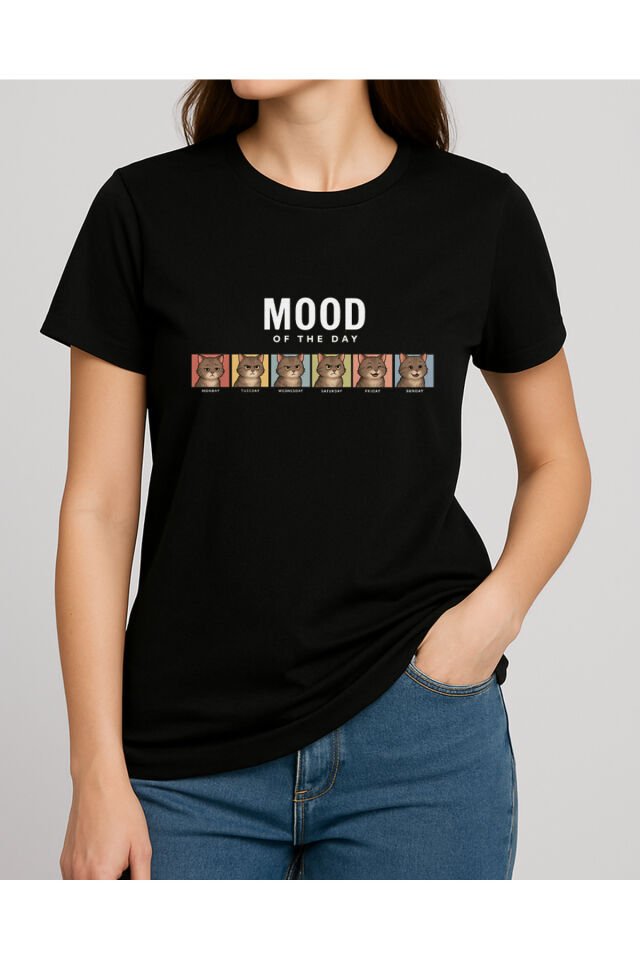 Tişört Unisex (Mood) Kadin Si̇yah - L