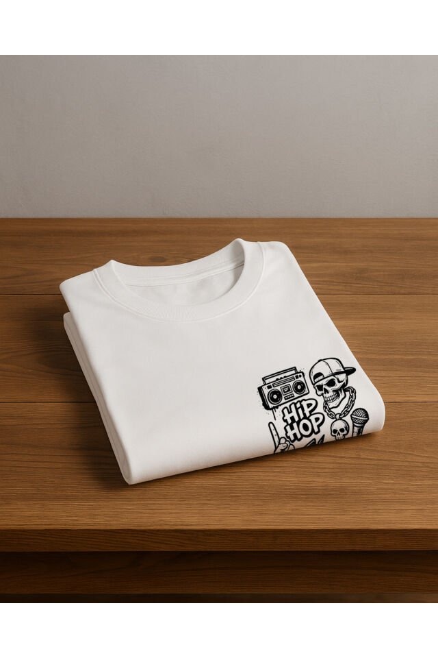Tişört Unisex (HipHop) Kadin Beyaz - XL