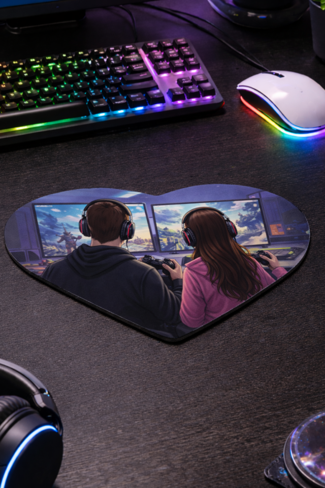 Kişiye Özel Baskılı Mousepad (Kalp)