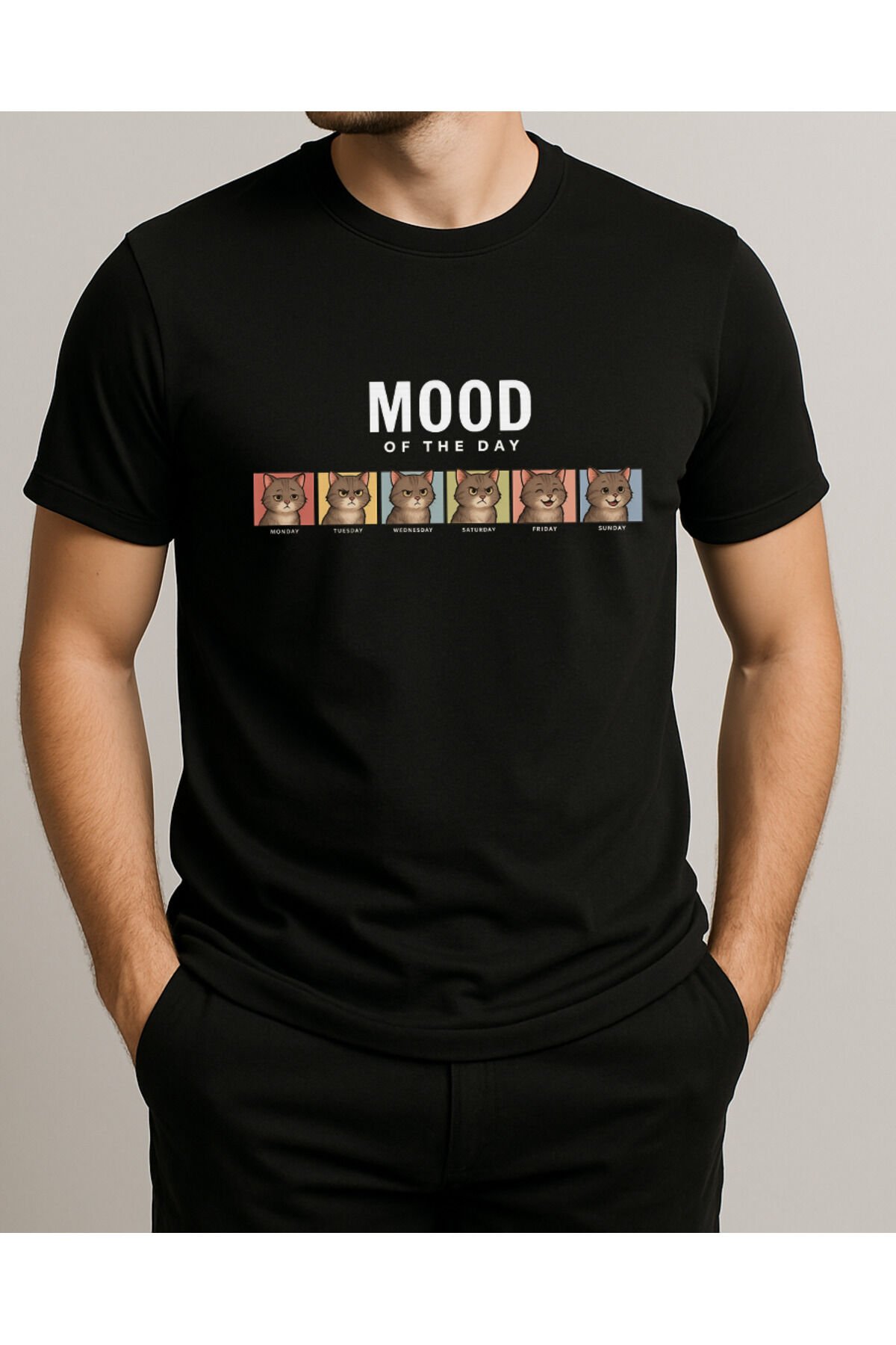 Tişört Unisex (Mood) Erkek Si̇yah - XL