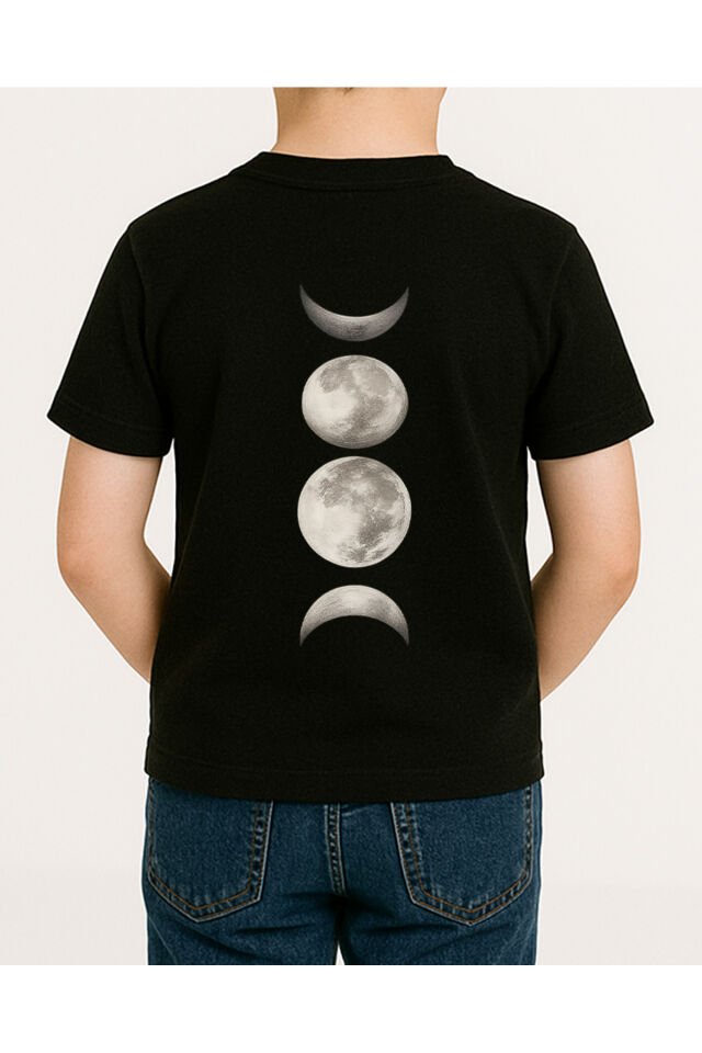Tişört Unisex Çocuk (Ay Çizgi Çoklu)