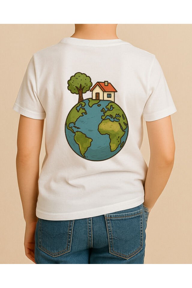Tişört Unisex Çocuk (Dünya Ev)