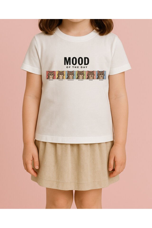 Tişört Unisex Çocuk (Mood) Kiz Beyaz - 10-11 Yaş