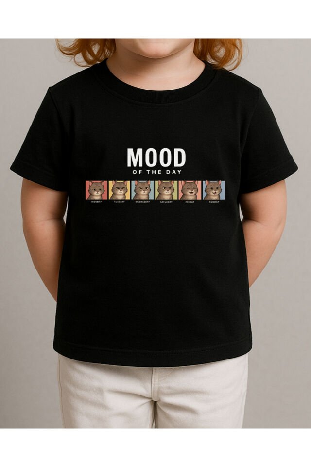 Tişört Unisex Çocuk (Mood) Kiz Si̇yah - 10-11 Yaş