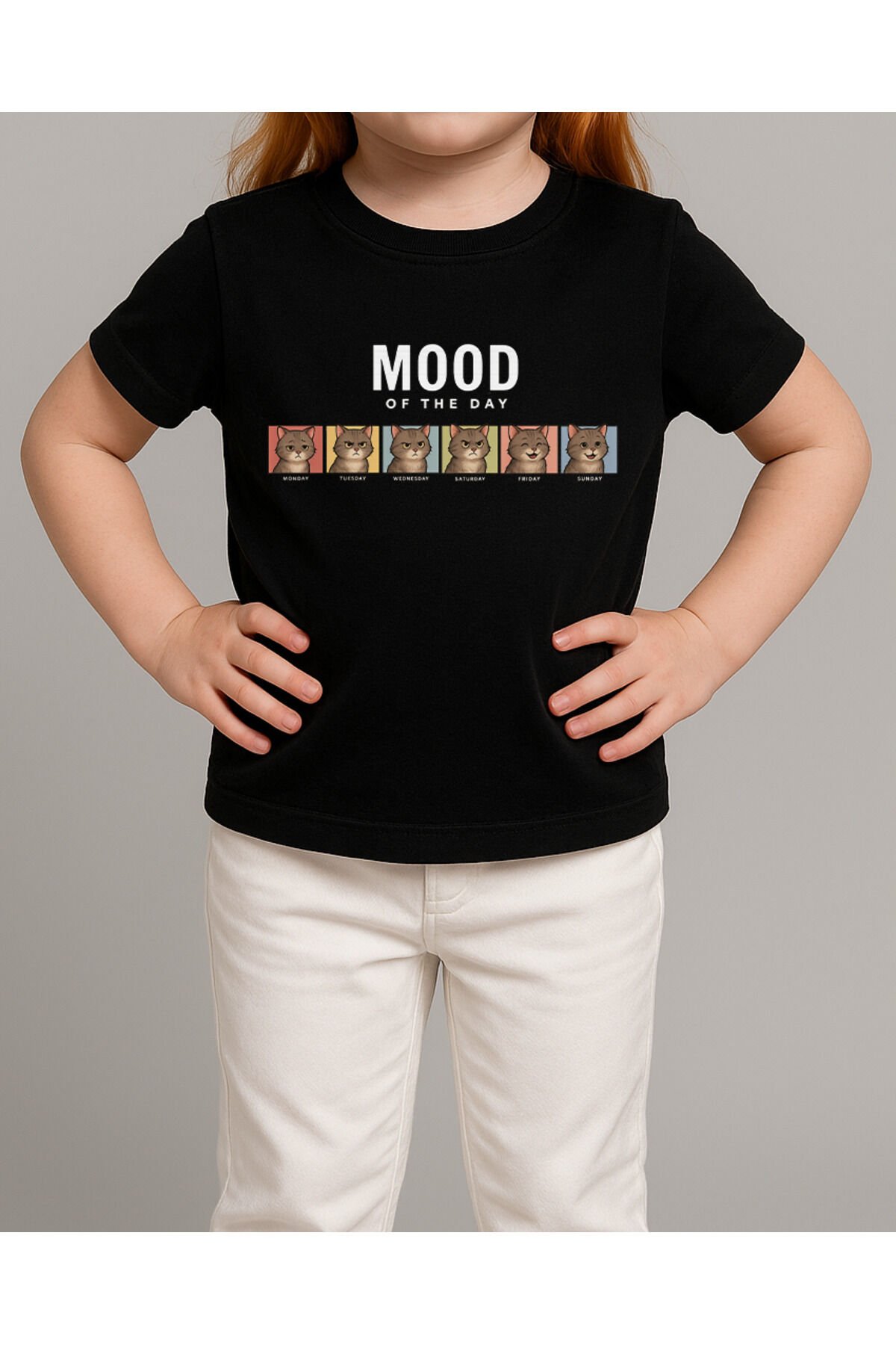 Tişört Unisex Çocuk (Mood) Kiz Si̇yah - 4-5 Yaş