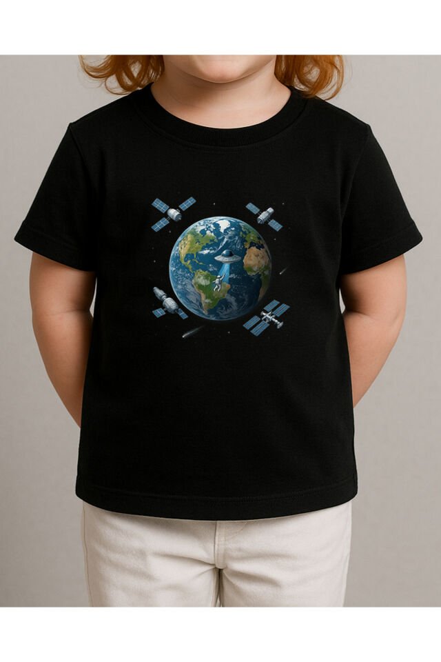 Tişört Unisex Çocuk (Dünya Uydu)