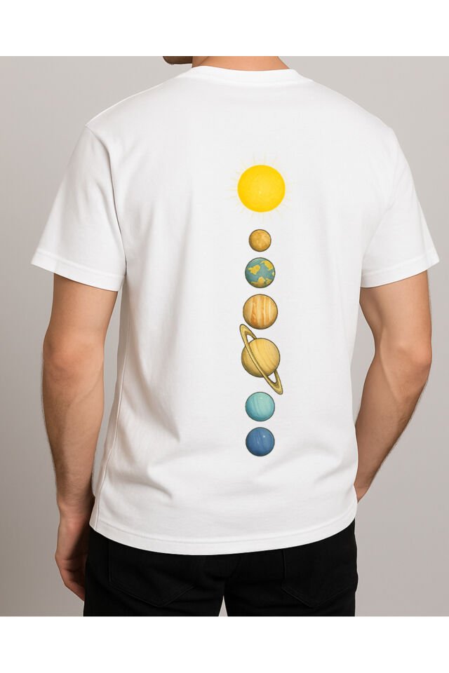 Tişört Unisex (Gezegenler Çizgi)