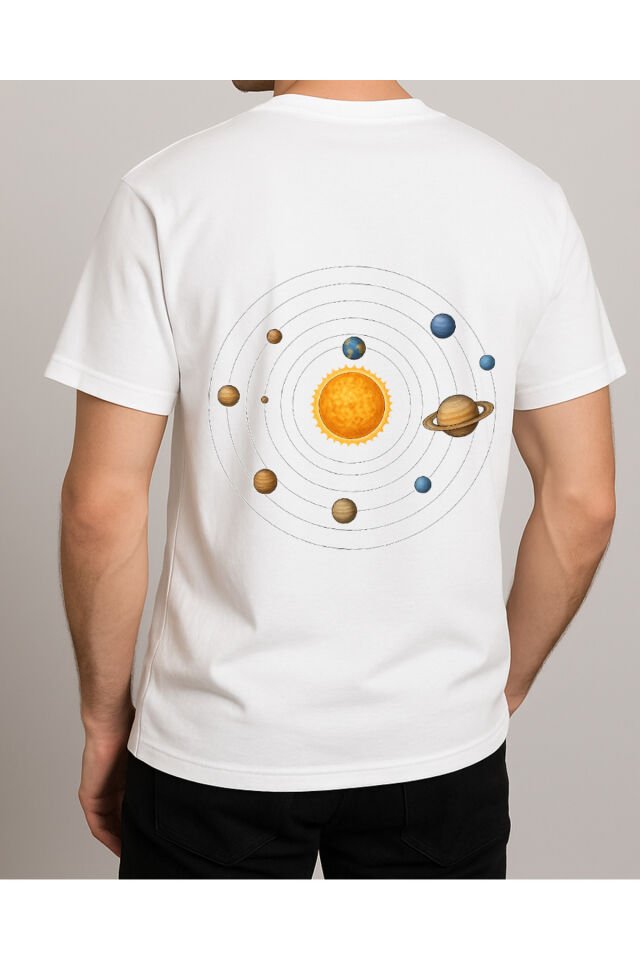 Tişört Unisex (Gezegenler Dağınık)