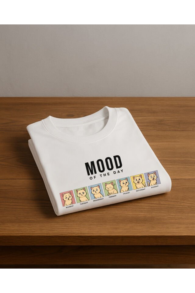 Tişört Unisex (Mood2) Kadin Beyaz - XL