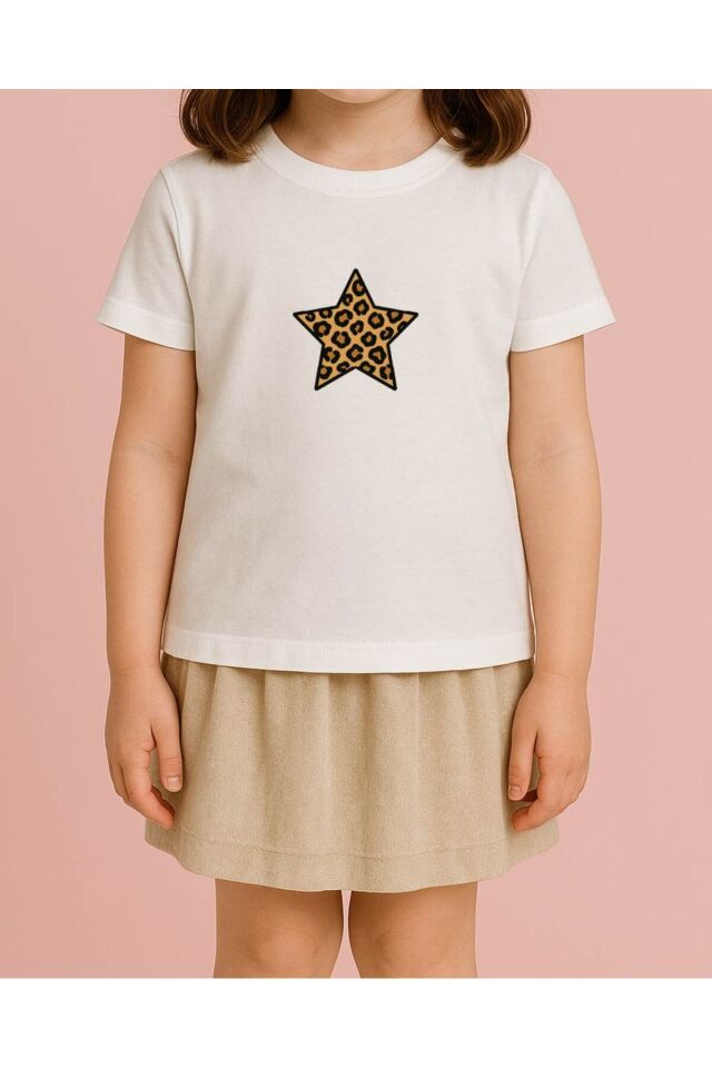 Tişört Unisex Çocuk (Leopar Yıldız)