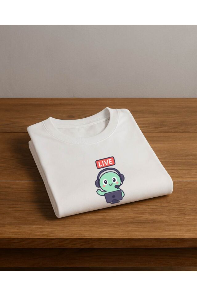 TİŞÖRT UNİSEX ( LİVE YEŞİL YARATIK )