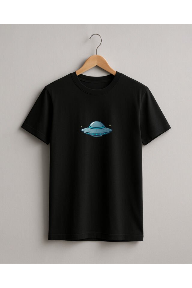 Tişört Unisex (Dünya Ufo) Kadin Si̇yah - 4-5 Yaş