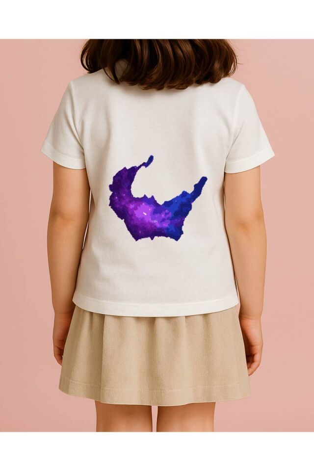 Tişört Unisex Çocuk (Mor Galaksi)