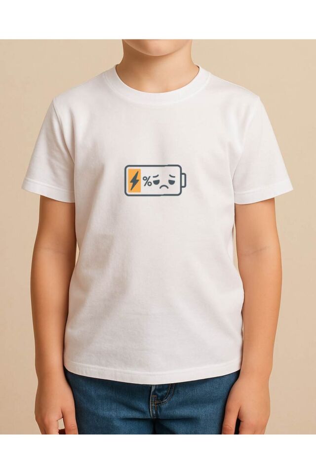 Tişört Unisex Çocuk (Şarj Oluyor)