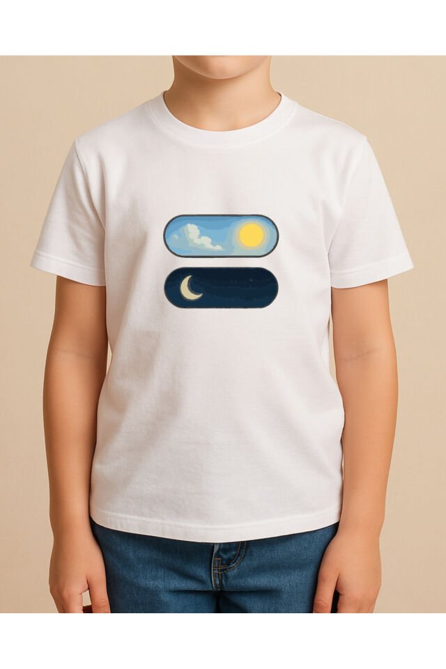 TİŞÖRT UNİSEX ÇOCUK ( GECE GÜNDÜZ )