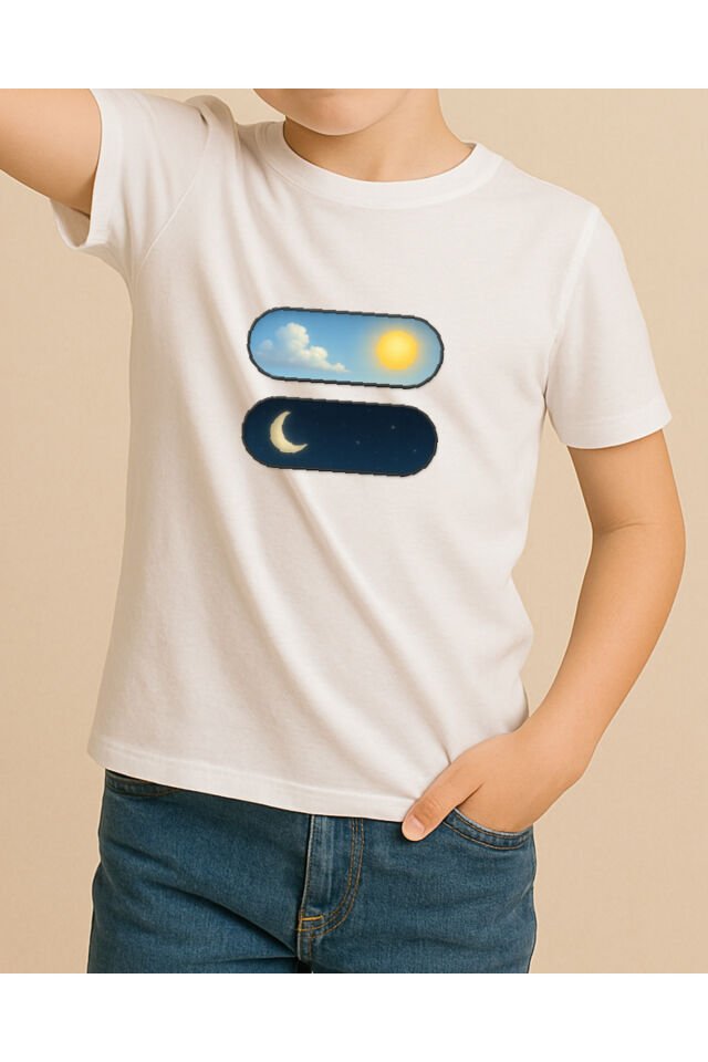Tişört Unisex Çocuk (Gece Gündüz)